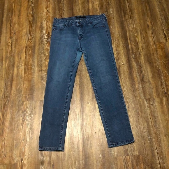 Liverpool Jeans Women's 8/29 Stretchy Dark Wash Denim Straight Leg Casual - Picture 1 of 6